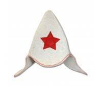 Шапка банная (Будёновка), войлок белый Шапка банная (Будёновка), войлок белый