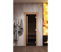 Дверь стеклянная для бани COOPER PREMIUM 200*71,5 Бронза матовая