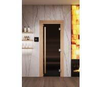 Дверь стеклянная для бани COOPER PREMIUM 190*71,5 Бронза матовая