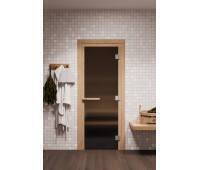 Дверь стеклянная для бани Cooper PRO 200*81,5 Бронза матовая