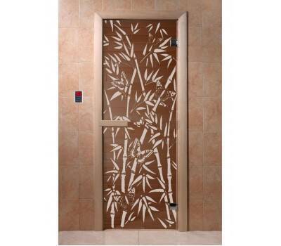 Дверь Doorwood Бамбук и бабочки 700*1900 , 6 мм (Хвоя)