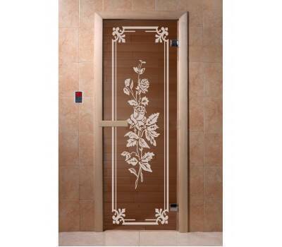 Дверь Doorwood Розы 700*1900 , 6 мм (Хвоя)