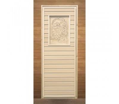 Дверь глухая липа с рисунком (кор.хвоя) 1900х700