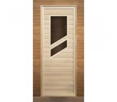 Дверь липа с 2-мя косыми стеклами 1900х700