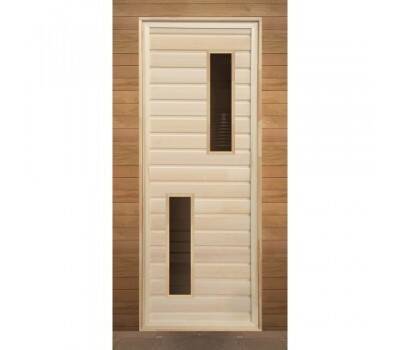 Дверь липа с 2-мя стеклами 1900х700