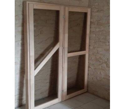 Двери для бани из ольхи со стеклом прозрачным 700х1900