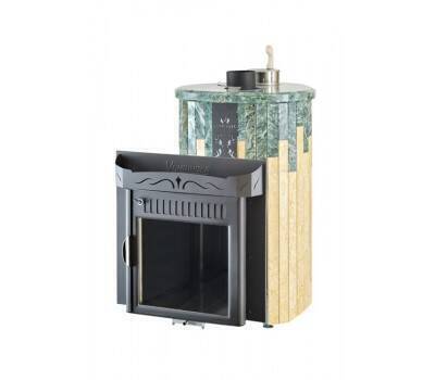 Печь банная Ферингер Мини в Облицовке Змеевик + Сильвия Оро - Экран (До 16 м³)