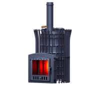 Чугунная печь для бани Авангард ЗК 40 (П2) Pro Ураган в сетке Тюльпан