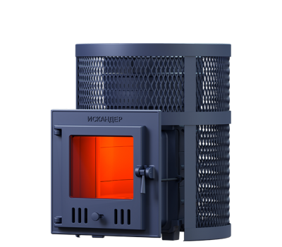 Чугунная печь для бани Искандер 14 (М) в сетке