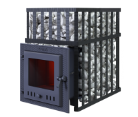 Чугунная печь для бани Гроза 18 (М) в сетке