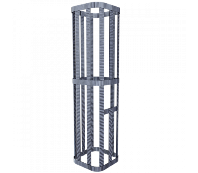 Сетка на трубу 300х300х1000 Гром 50 под шибер