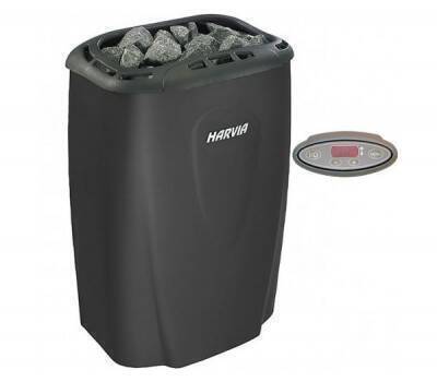 Печь банная Harvia Moderna V45E-1 Black, пульт в комплекте