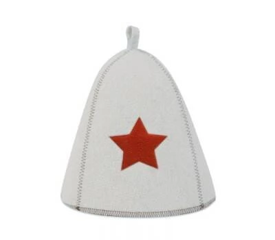 Шапка банная со звездой, войлок