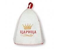Шапка банная с вышивкой (Царевна), войлок