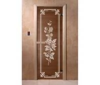 Дверь Doorwood Розы 700*1900 , 6 мм (Хвоя)