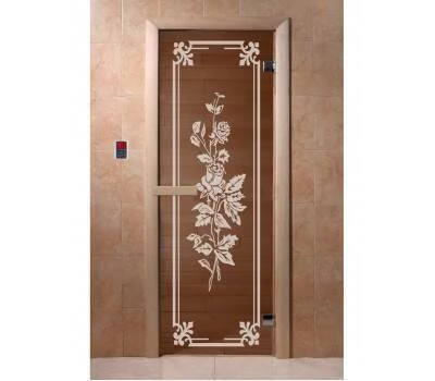 Дверь Doorwood Розы 700*1900 , 6 мм (Хвоя)