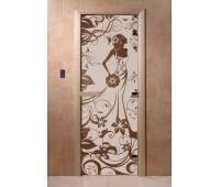 Дверь Doorwood Девушка в цветах 700*1900 , 8 мм  