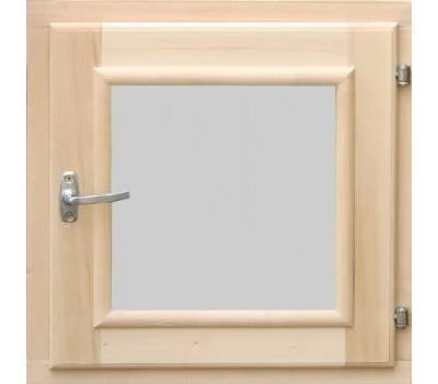 Окно 30*30 Прозрачный стеклопакет (липа)
