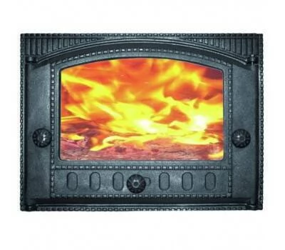 Дверка каминная со стеклом ДТК-2С (Р) 375*300